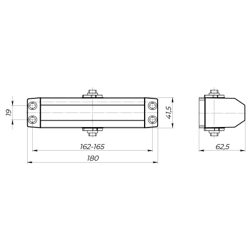 Доводчик двери Ajax (Аякс) DCTR80-140 (TDR-140) 80-140кг WH белый фото 3 Доводчик двери Ajax (Аякс) DCTR80-140 (TDR-140) 80-140кг WH белый фото 3