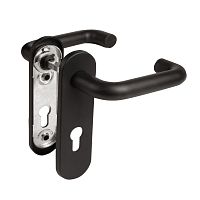 Ручка на планке Fuaro (Фуаро) дверная FP.DH172.0433 NE (B2B) (9x140) с пружиной BL-24 черный