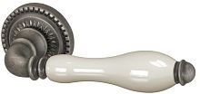 Дверная ручка Armadillo (Армадилло) R.CL55.Silvia (Silvia CL1) AS/LWP-109 античное серебро/беж.фарфор