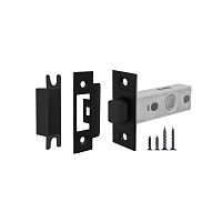 Защелка врезная с пластиковым язычком Fuaro (Фуаро) PLASTP12-45-25 (P12-45) BL черный