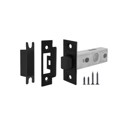 Защелка врезная с пластиковым язычком Fuaro (Фуаро) PLASTP12-45-25 (P12-45) BL черный