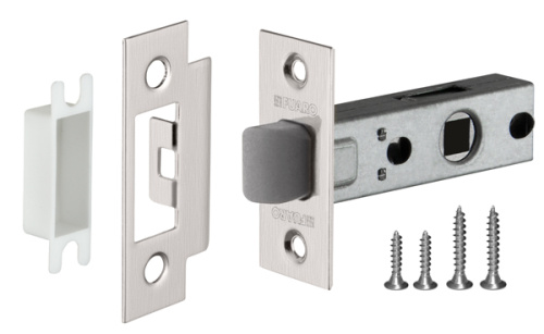 Защелка врезная с пластиковым язычком Fuaro (Фуаро) PLASTP12-45-25 SN мат.никель