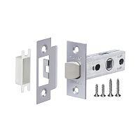 Защелка врезная с пластиковым язычком Fuaro (Фуаро) PLASTP12-45-25 SSC сатинированный хром