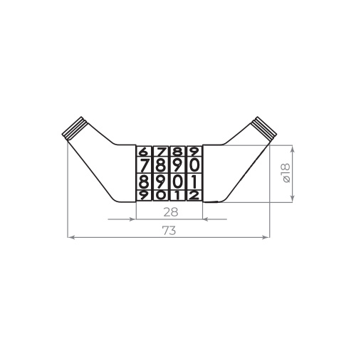 Замок тросовый Ajax (Аякс) PD-0665-CODE фото 2