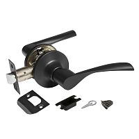Ручка защелка Ajax (Аякс) DK610 BL-PS (6010 BL-P) (без фиксатора) черный