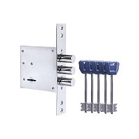 Замок сувальдный врезной Punto (Пунто) MDV30S-817 CP (V30/S) CP хром длиный ключ