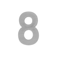 Цифры для дверей Fuaro (Фуаро) 8 самоклеящаяся SS304 (50х30) (FUARO) SSC сатинированный хром