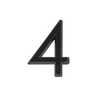 Цифры для дверей Fuaro (Фуаро) 4 самоклеящаяся ABS (50х37) (FUARO) BL черный