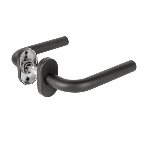Дверная ручка Fuaro (Фуаро)  R.DSS201-0201P/19 INOX 201 BLACK (овальное основание)