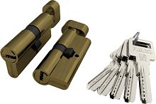 Цилиндровый механизм Fuaro (Фуаро) (R602/60) R6002Knob60(25+10+25) AB бронза 5Key с вертушкой