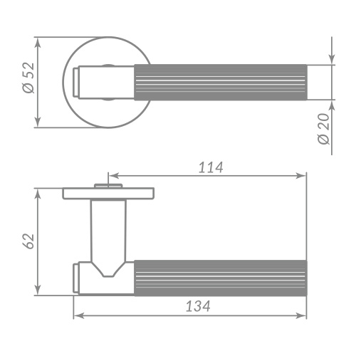 Дверная ручка Punto (Пунто) R.ARC.R52.FORM SSG-39 сатинированное золото фото 2