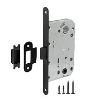Защелка сантехническая с пластиковым язычком Fuaro (Фуаро) PLASTP96WC-50 (P96WC-50) BL черный