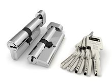 Цилиндровый механизм Fuaro (Фуаро) (R602/80) R6002Knob80(35+10+35) CP хром 5Key с вертушкой