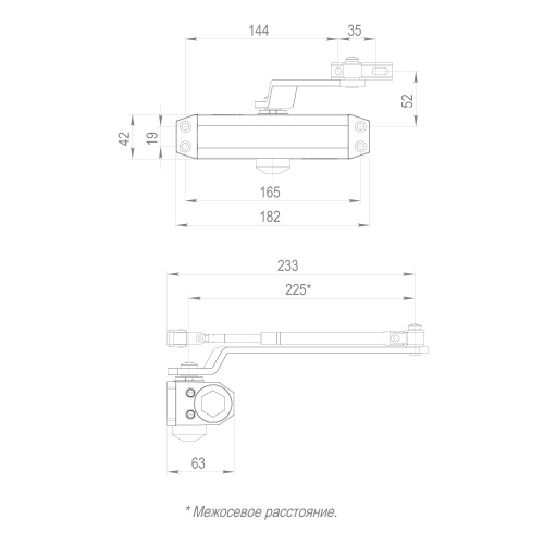 Доводчик двери Fuaro (Фуаро) DC20-3 (DC-203) WH до 65 кг (белый) фото 3 Доводчик двери Fuaro (Фуаро) DC20-3 (DC-203) WH до 65 кг (белый) фото 3