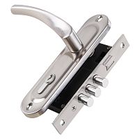 Замок цилиндровый в комплекте с ручкой Punto (Пунто) LOCKSET15.CRONA.4061-3 (KIT P15 4061/3 CRONA) SN мат.никель
