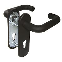 Ручка на планке Fuaro (Фуаро) дверная FP.DH172.0433 NE (DH-0433 NE) (9x130) с пружиной BL-24 черный