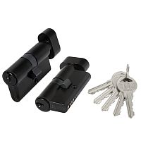 Цилиндровый механизм Fuaro (Фуаро) (100 ZM/60) 1000ZMKnob60(25+10+25) BL черный 5Key с вертушкой