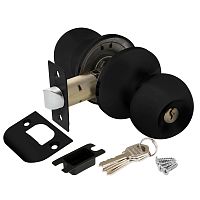 Ручка защелка Punto (Пунто) DK672 BL-ET (6072 BL-E) (ключ/фиксатор) черный