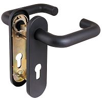 Ручка на планке Fuaro (Фуаро) дверная FP.DH172.0433 NE (DH-0433 NE) (9x140) с пружиной BL-24 черный