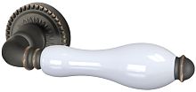 Дверная ручка Armadillo (Армадилло) R.CL55.Silvia (Silvia CL1) ABL-18/WP-109 темная медь/бел.фарфор
