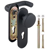 Ручка на планке Fuaro (Фуаро) дверная FP.DH72.043P-KNOB NE (DH-043P-KNOB NE), нейлон, квадрат 9x90 мм, BL-24 черный