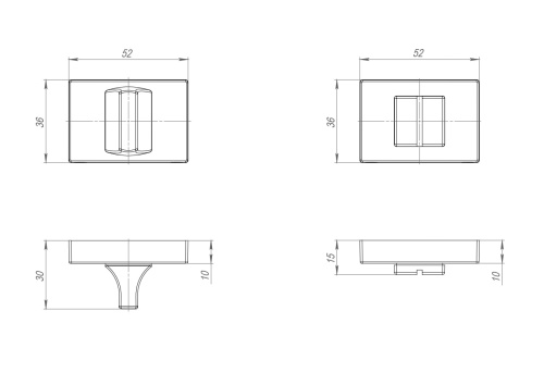 Завертка сантехническая Punto (Пунто)  BK6.K.QSL52 СP-8 хром фото 3