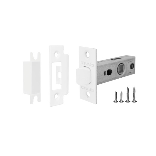 Защелка врезная с пластиковым язычком Fuaro (Фуаро) PLASTP12-45-25 WH белый