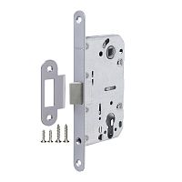 Замок под цилиндр с пластиковым язычком Fuaro (Фуаро) PLASTP85C-50 (P85C-50) SSC сатинированный хром