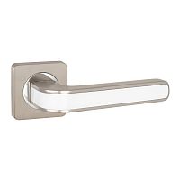 Дверная ручка Punto (Пунто) K.ZQ51.FUTURA (FUTURA ZQ) SN/WH-19 матовый никель/белый