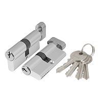Цилиндровый механизм Ajax (Аякс) (AX102/70) AX1002Knob70 (30+10+30)/HD CP хром 4Key с вертушкой