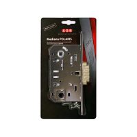 Магнитный замок B06102.50.12.567 AGB (АГБ) Защелка врезная WC (ант. бр.) с отв. пл. B02402.05.12 MEDIANA POLARIS