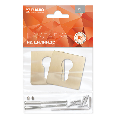 Накладка под цилиндр Fuaro (Фуаро) ET.K.SL52 (ET SL) SSG-39 сатинированное золото фото 3