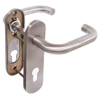 Ручка на планке Fuaro (Фуаро) дверная FP.DH72.0433 SS 201 (DH-0433 SS 201) с пружиной,нержавейка 201, квадрат 9x140 мм