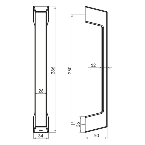 Ручка-скоба Punto (Пунто) PULL.ARC.TITAN BL-24 черный фото 2