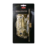 Защелка сантехническая  с пластиковым язычком B01102.50.03.567 AGB (АГБ) Защелка врезная WC (латунь) MEDIANA EV. (инд.упак+B01000.13)