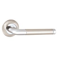 Дверная ручка Punto (Пунто) R.TL54.REX (REX TL) 140mm SN/CP-3 матовый никель/хром