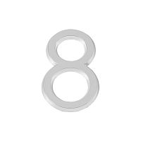 Цифры для дверей Fuaro (Фуаро) 8 самоклеящаяся ABS (50х37) (FUARO) CP хром