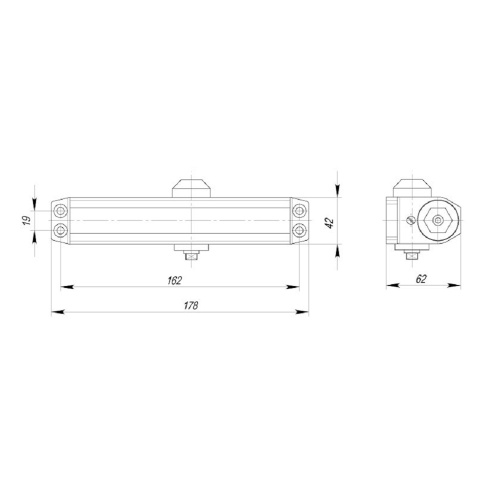 Доводчик двери Ajax (Аякс) DCTR50-100 (TDR-100) 50-100кг WH белый фото 3 Доводчик двери Ajax (Аякс) DCTR50-100 (TDR-100) 50-100кг WH белый фото 3
