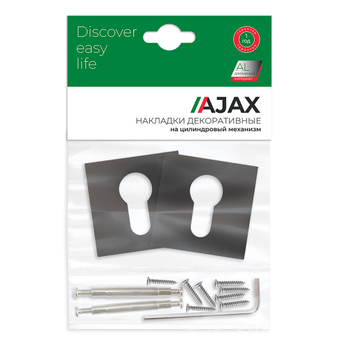 Накладка под цилиндр Ajax (Аякс) ET.K.JS51 (ET JS) BL-24 черный фото 3