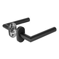 Дверная ручка Fuaro (Фуаро)  R.DSS201-0204P/19 (DSS-0204P/19) INOX 201 BLACK (овальное основание)