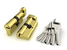Цилиндровый механизм Fuaro (Фуаро) (R602/70) R6002Knob70(30+10+30) PB латунь 5Key с вертушкой