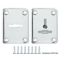 Декоративная накладка Punto (Пунто) ESC081-SS (нержавейка) на сувальдный замок (1 пара) "2"