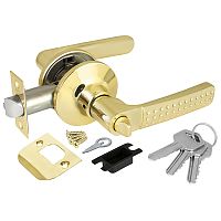 Ручка защелка Punto (Пунто) DK626 PB-ET (6026 PB-E) (ключ/фиксатор) золото