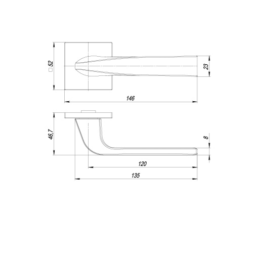 Дверная ручка Punto (Пунто) K.ARC.Q52.SATURN BL-24 черный фото 2