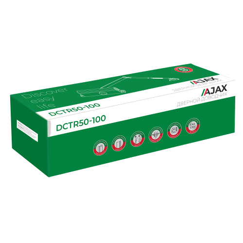 Доводчик двери Ajax (Аякс) DCTR50-100 (TDR-100) 50-100кг BL черный фото 2 Доводчик двери Ajax (Аякс) DCTR50-100 (TDR-100) 50-100кг BL черный фото 2