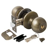 Ручка защелка Punto (Пунто) DK672 MAB-ET (6072 MAB-E) (ключ/фиксатор) мат. бронза