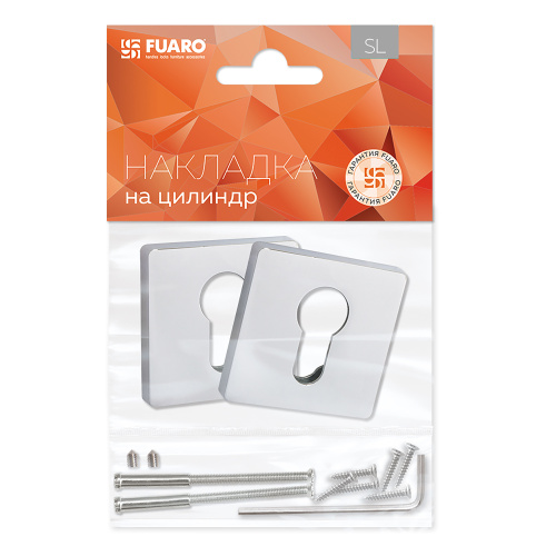 Накладка под цилиндр Fuaro (Фуаро) ET.K.SL52 (ET SL) CP-8 хром фото 3