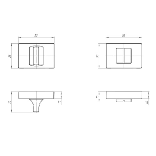 Завертка сантехническая Punto (Пунто)  BK6.K.QSL52 SN-3 матовый никель фото 3