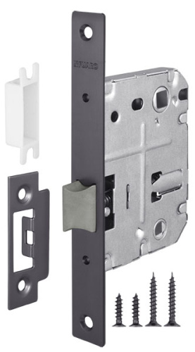 Защелка сантехническая с пластиковым язычком Fuaro (Фуаро) PLASTP72-50 (P72-50) GR графит Защелка сантехническая с пластиковым язычком Fuaro (Фуаро) PLASTP72-50 (P72-50) GR графит