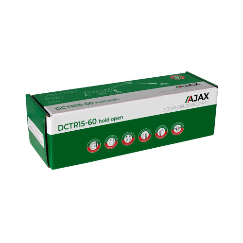 Доводчик двери Ajax (Аякс) DCTR15-60 hold open AL алюминий фото 2 Доводчик двери Ajax (Аякс) DCTR15-60 hold open AL алюминий фото 2